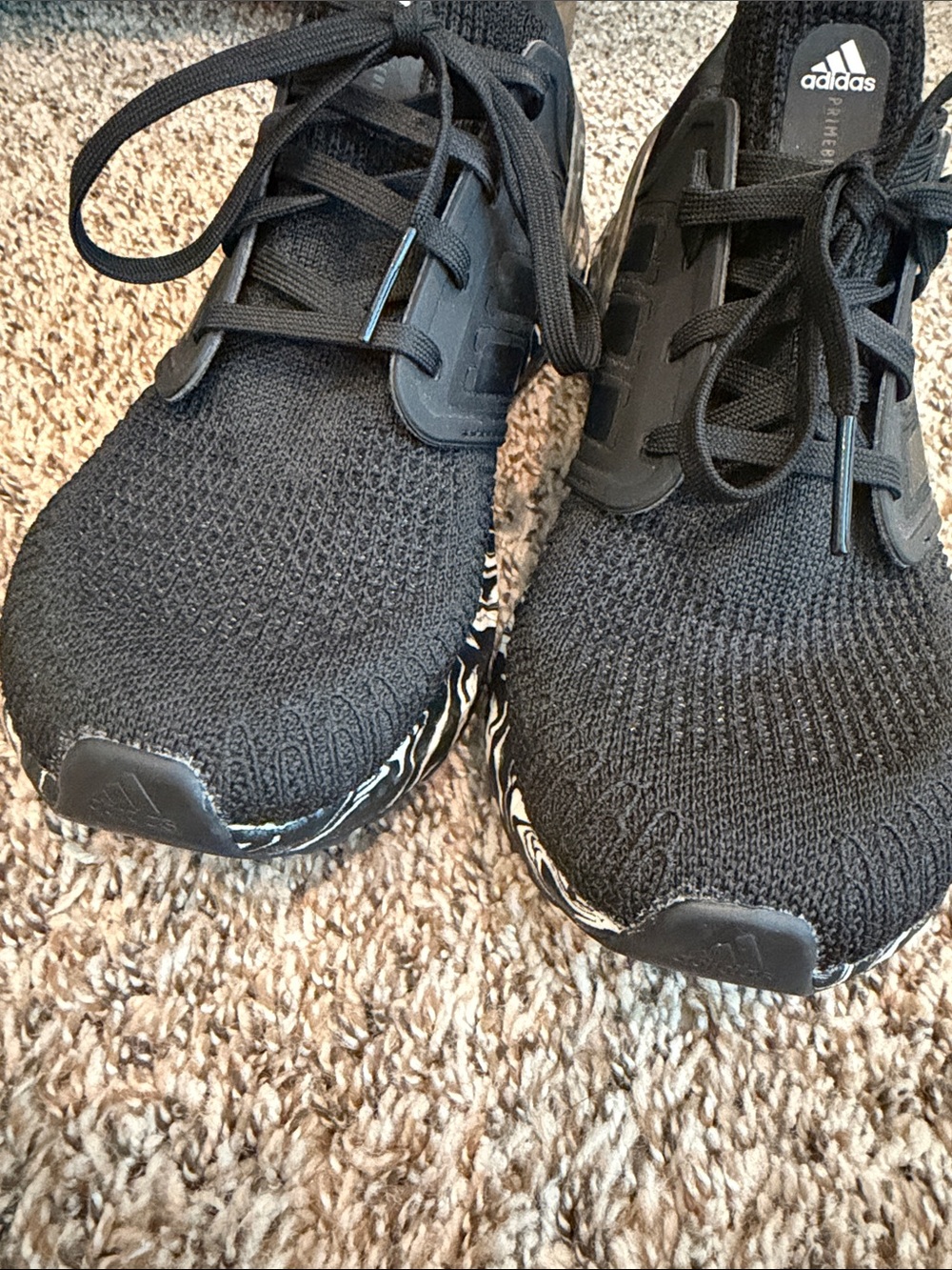 adidas Black Knit Sneakers ultraboost glam-pack Marble prime blue - Picture 2 of 13